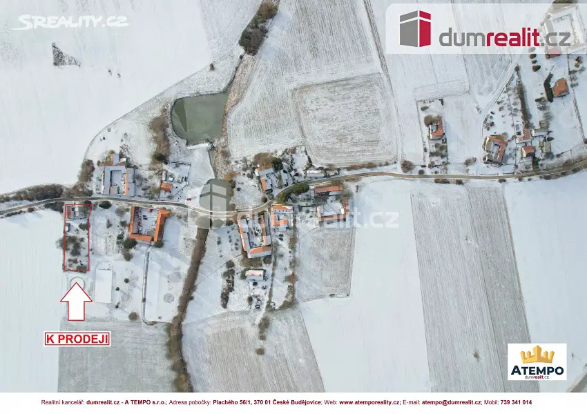 Prodej  zemědělské usedlosti 2 177 m², pozemek 2 177 m², Dolní Třebonín - Horní Svince, okres Český Krumlov