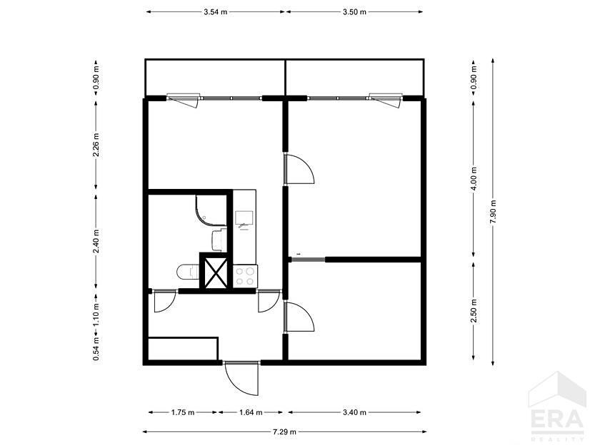 Pronájem bytu 2+1 54 m², Fibichova, Šumperk
