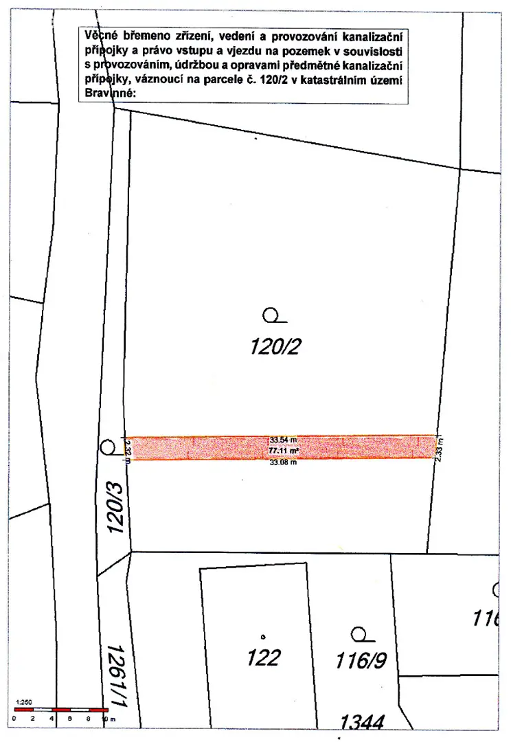 Prodej  stavebního pozemku 1 416 m², Bílovec - Bravinné, okres Nový Jičín