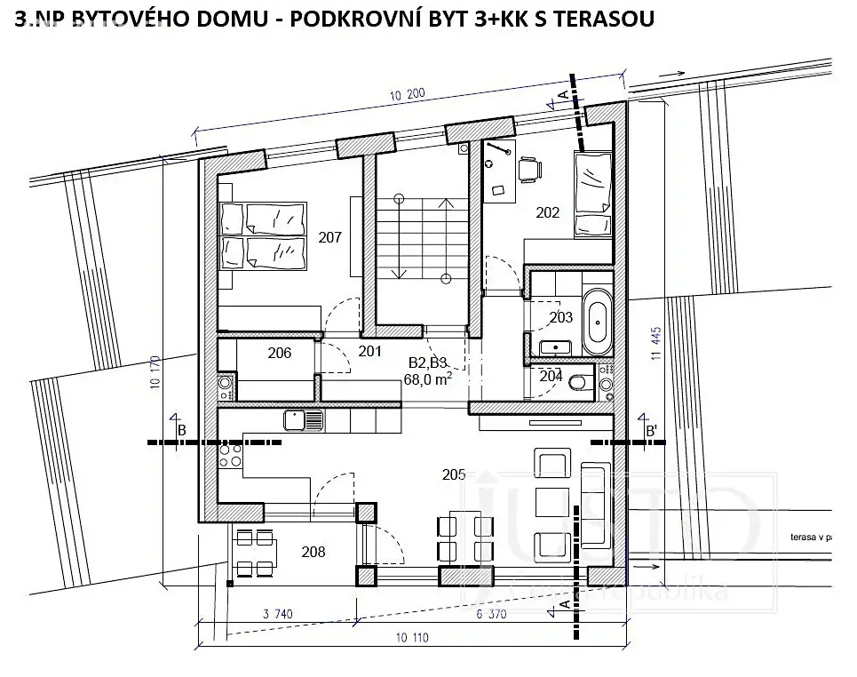 Prodej  stavebního pozemku 234 m², Holasice, okres Brno-venkov