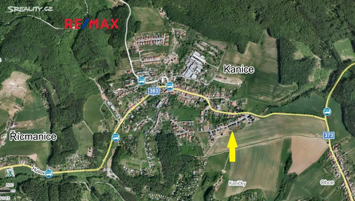 Prodej  stavebního pozemku 790 m², Kanice, okres Brno-venkov