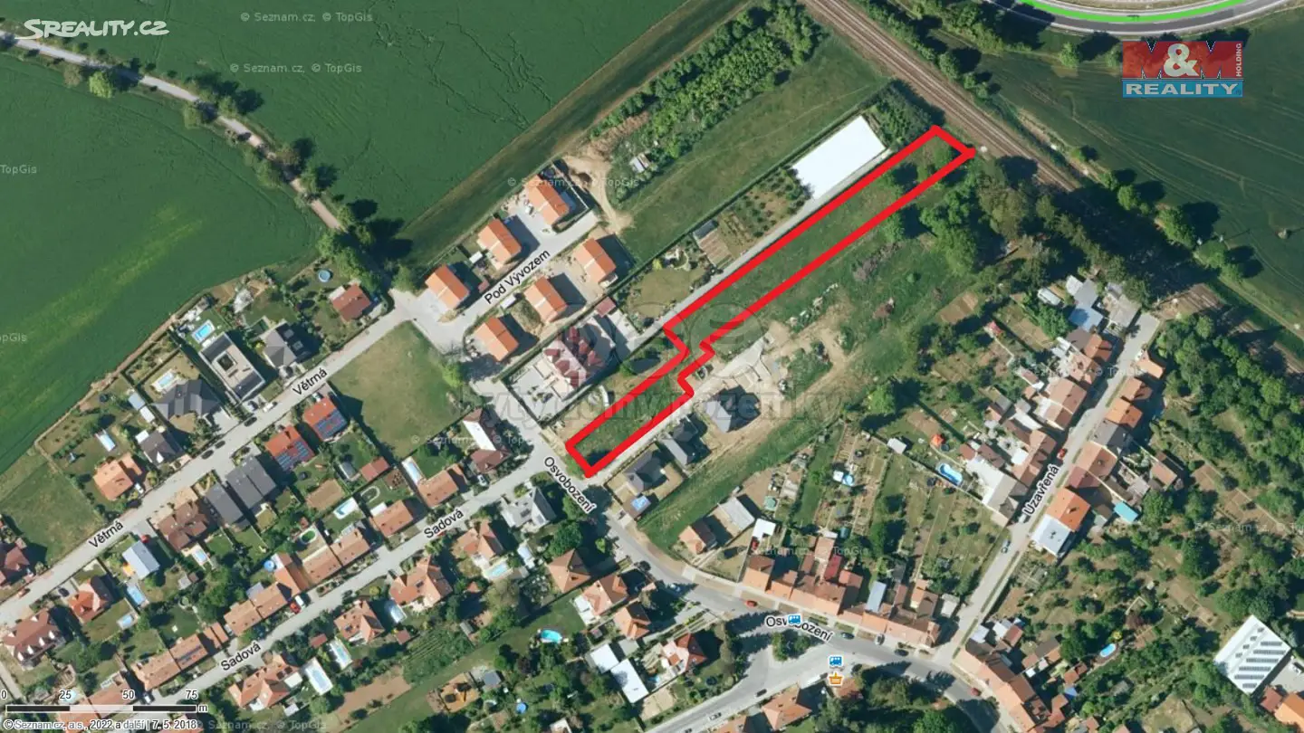Prodej  stavebního pozemku 2 190 m², Ostopovice, okres Brno-venkov