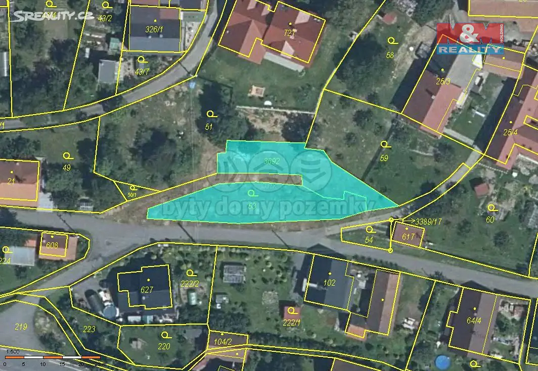 Prodej  stavebního pozemku 788 m², Spálov, okres Nový Jičín