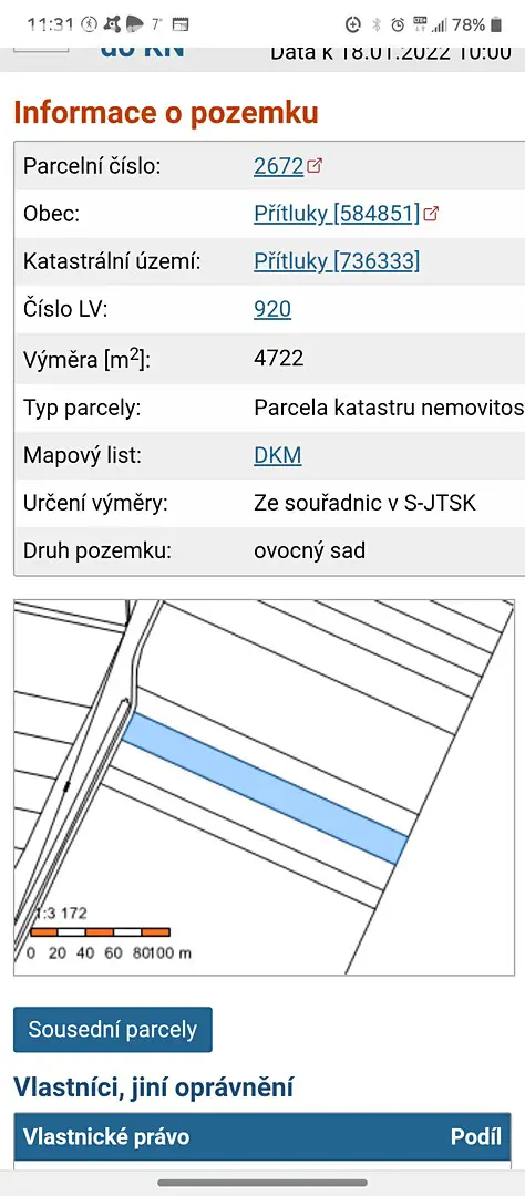 Prodej  sadu, vinice 8 591 m², Přítluky, okres Břeclav