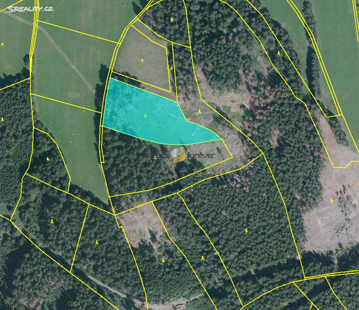 Prodej  pole 104 584 m², Jimramov - Ubušín, okres Žďár nad Sázavou