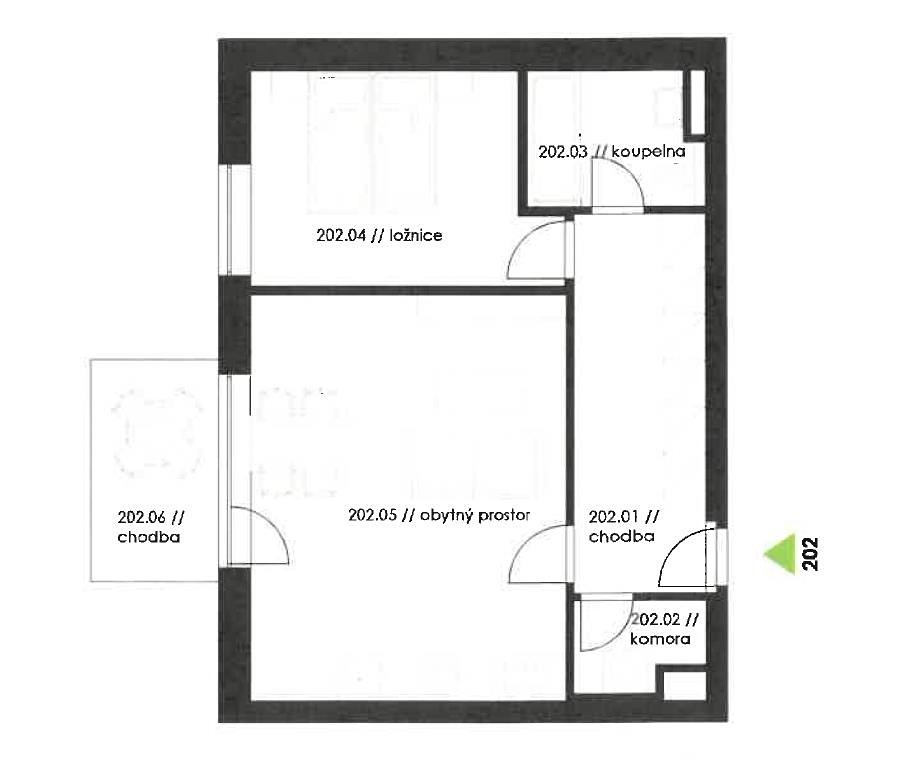 Pronájem bytu 2+kk 53 m², K Zelené louce, Plzeň - Valcha