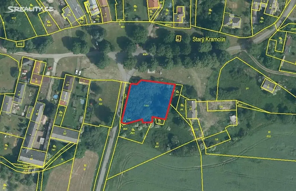 Prodej  stavebního pozemku 1 570 m², Mutěnín - Starý Kramolín, okres Domažlice