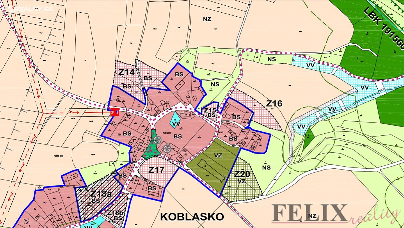 Prodej  stavebního pozemku 3 147 m², Zbizuby, okres Kutná Hora