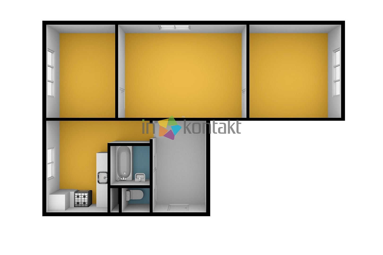 Prodej bytu 3+1 52 m², Hlavní, Chodov