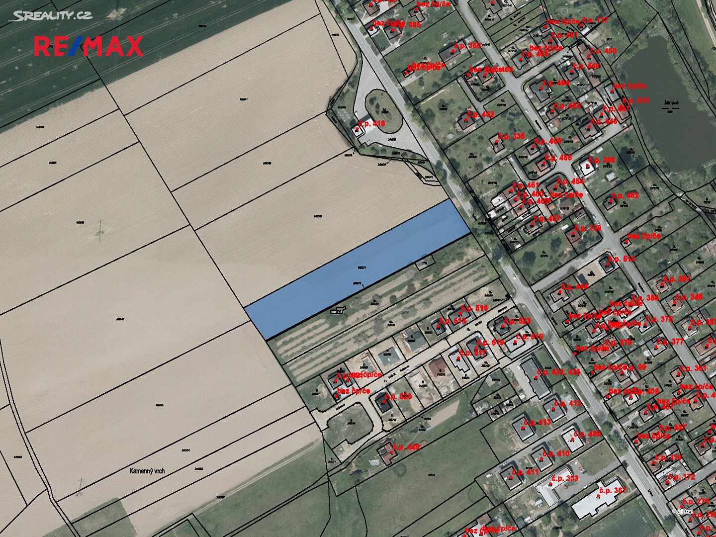 Prodej  stavebního pozemku 7 490 m², Horní Cerekev, okres Pelhřimov