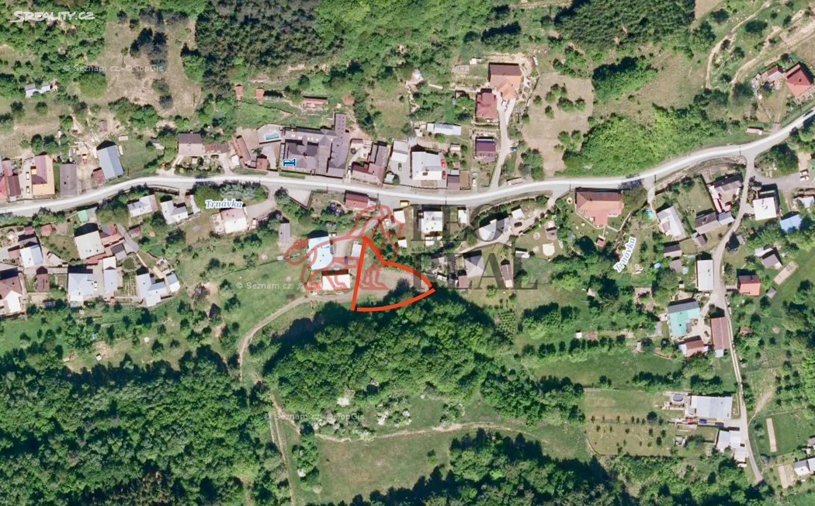 Prodej  stavebního pozemku 1 700 m², Trnava, okres Zlín