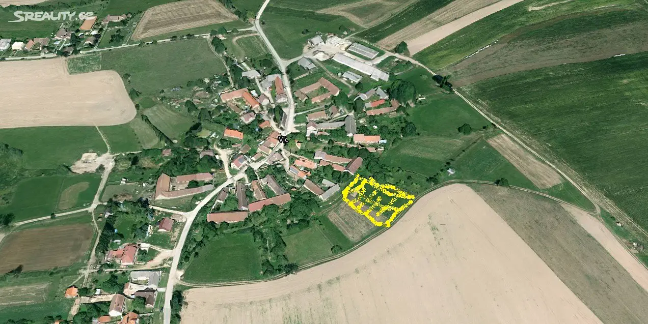 Prodej  stavebního pozemku 2 100 m², Vícemil, okres Jindřichův Hradec
