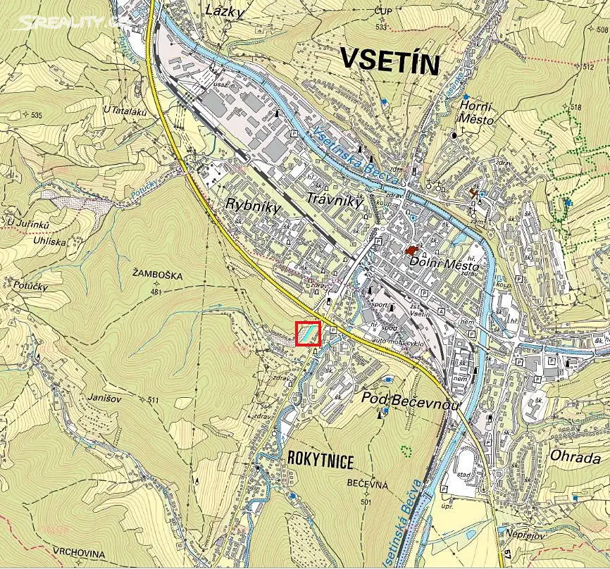 Prodej  stavebního pozemku 893 m², Vsetín - Rokytnice, okres Vsetín