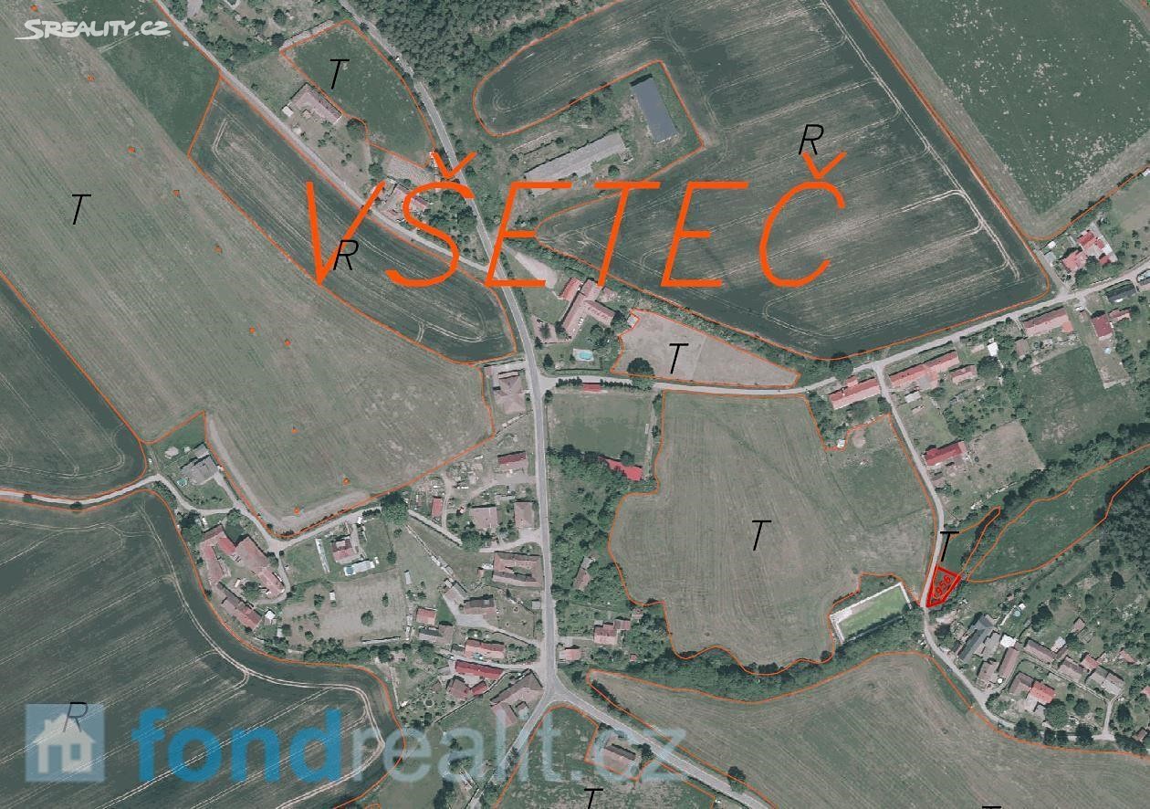 Prodej  pozemku 294 m², Všemyslice - Všeteč, okres České Budějovice