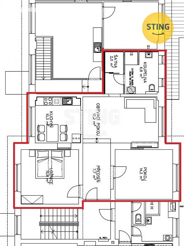 Pronájem bytu 3+1 74 m², Lípová, Třinec - Staré Město