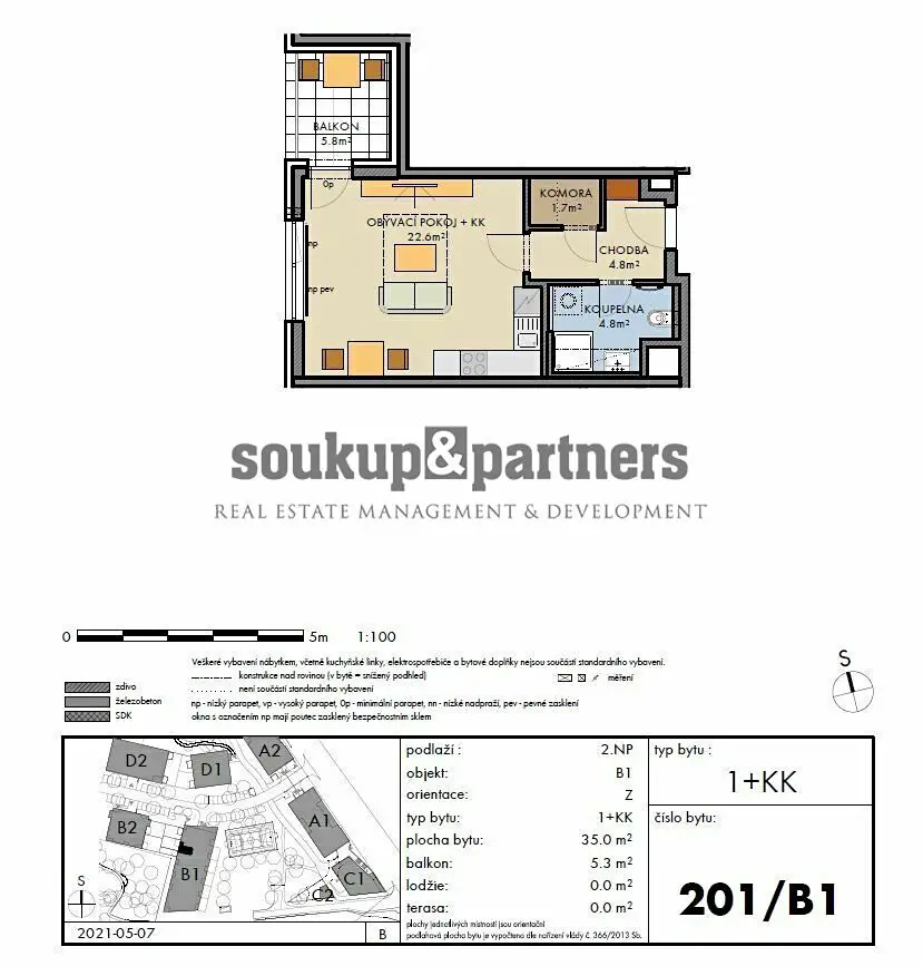 Prodej bytu 1+kk 40 m², Drnovská, Praha 6 - Ruzyně