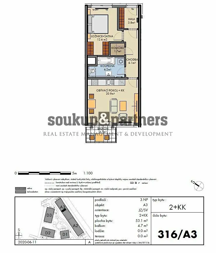 Prodej bytu 2+kk 58 m², Drnovská, Praha 6 - Ruzyně