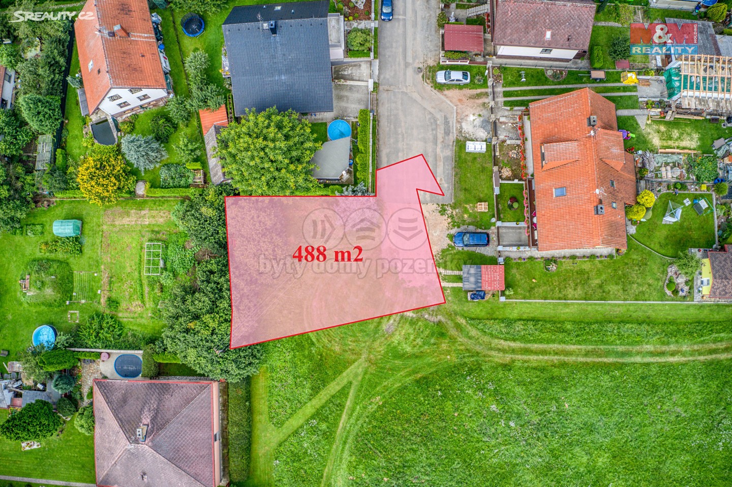 Prodej  stavebního pozemku 488 m², Chotěšov, okres Plzeň-jih