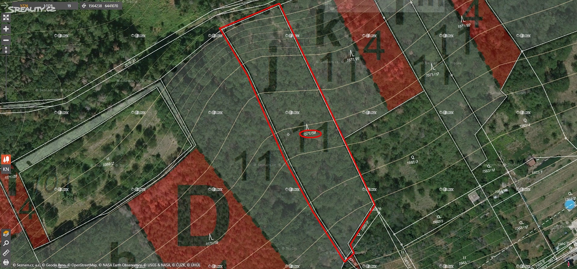 Prodej  lesa 7 587 m², Beroun, okres Beroun