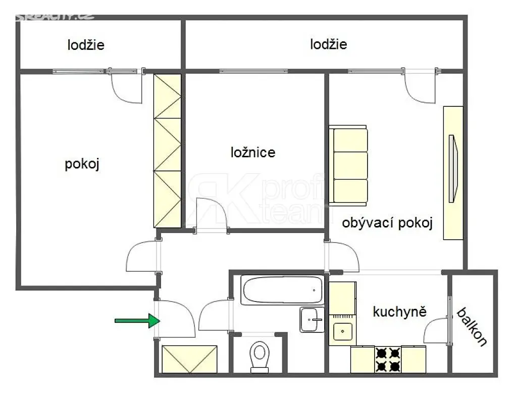 Pronájem bytu 3+1 65 m², Opavská, Ostrava