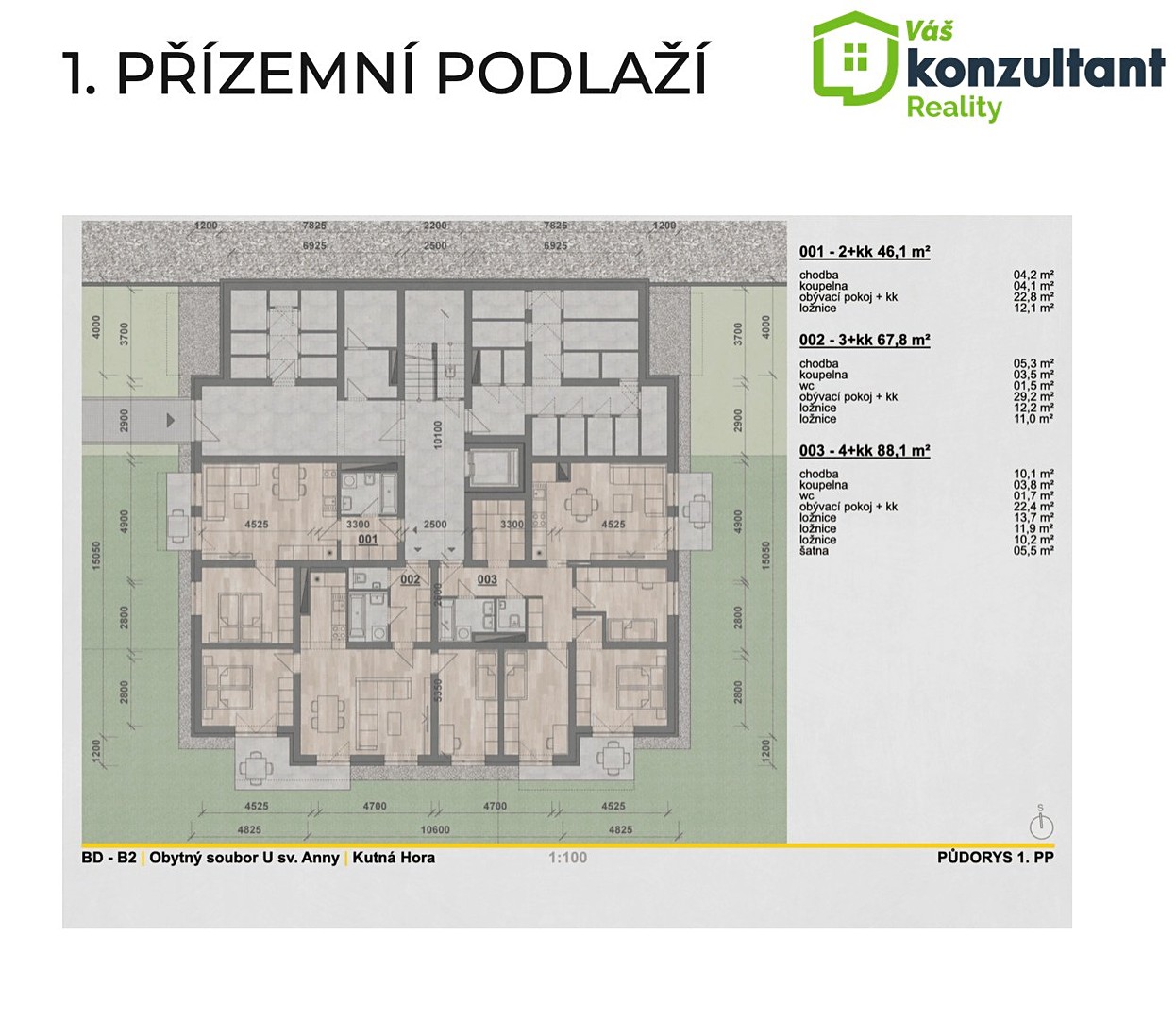 Prodej bytu 4+kk 88 m², Kouřimská, Kutná Hora - Žižkov