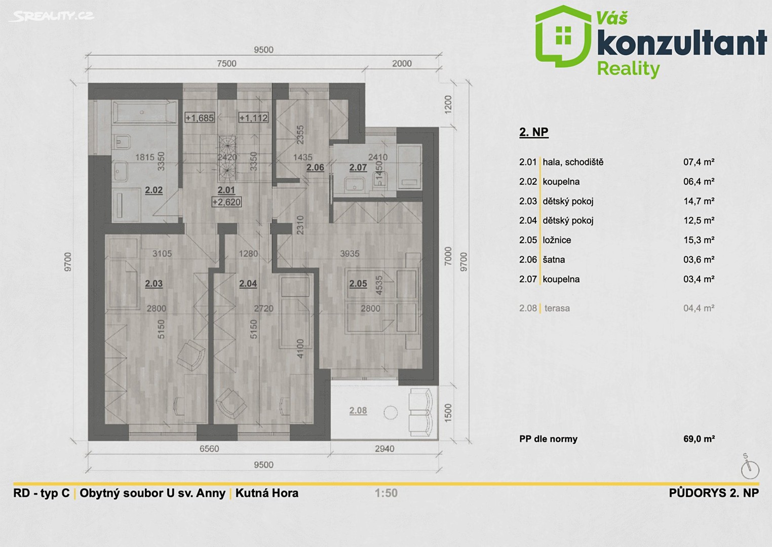 Prodej  rodinného domu 130 m², pozemek 535 m², Kouřimská, Kutná Hora - Žižkov