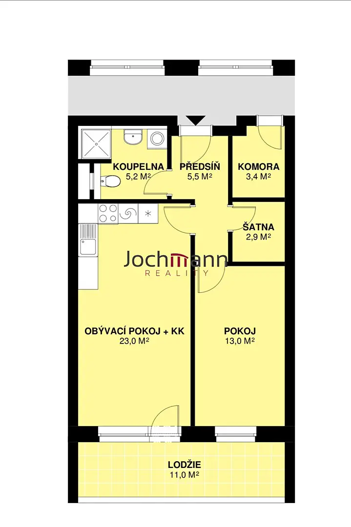 Prodej bytu 2+kk 53 m², České Vrbné, České Budějovice - České Budějovice 2