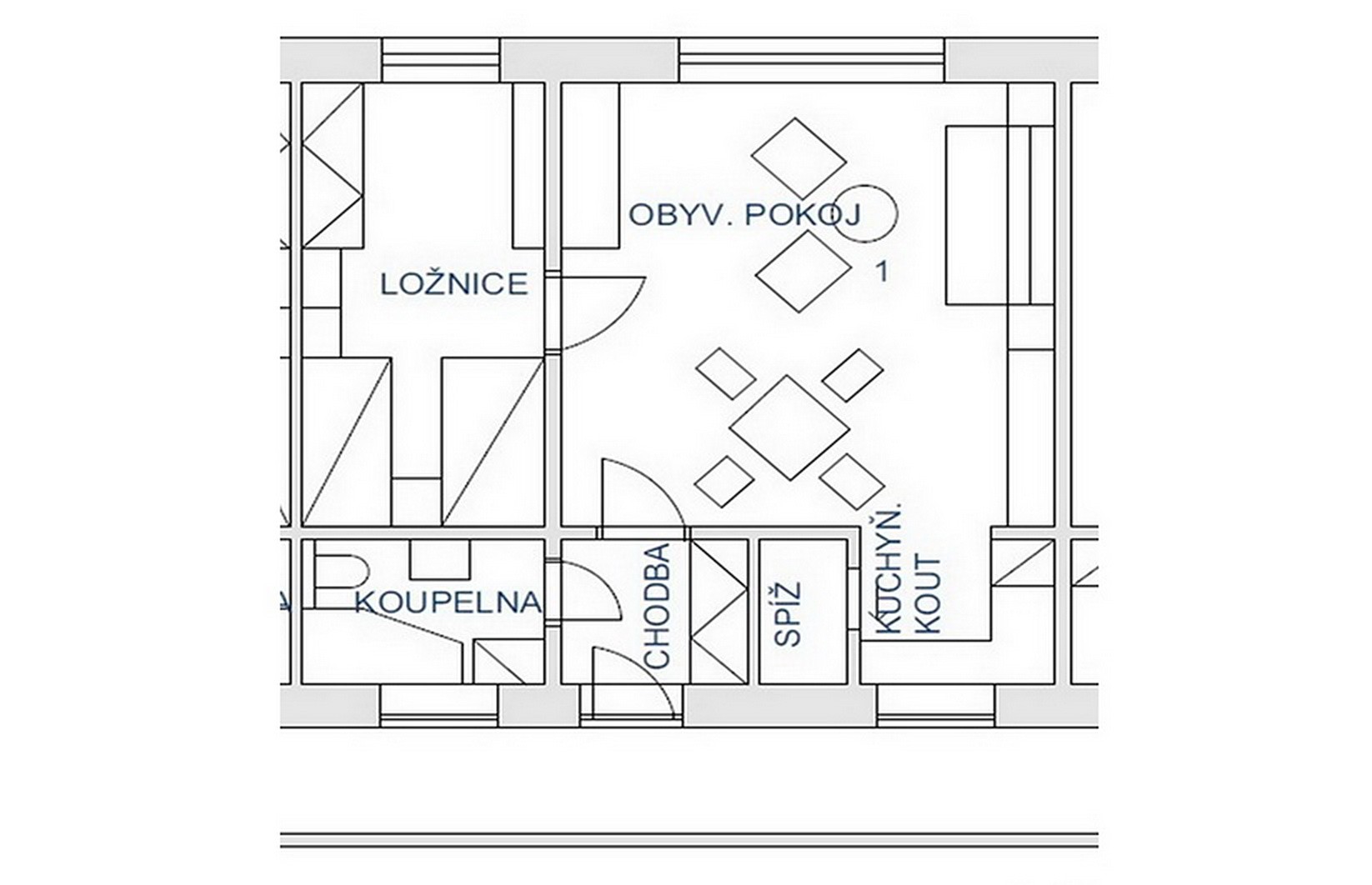 Prodej bytu 2+kk 34 m² (Loft), Kačice, okres Kladno