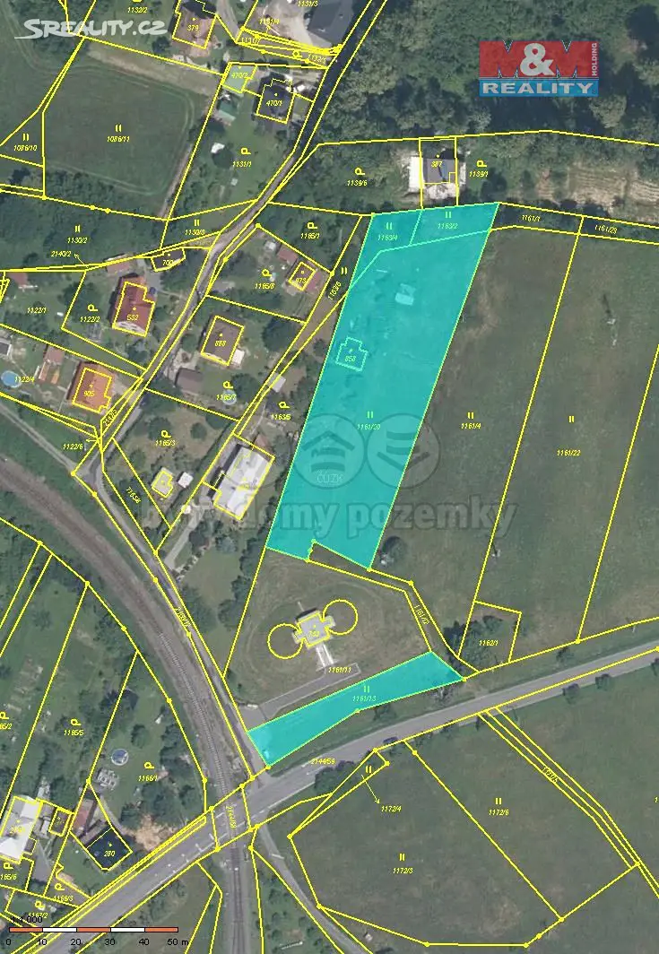 Prodej  stavebního pozemku 4 139 m², Veřovice, okres Nový Jičín