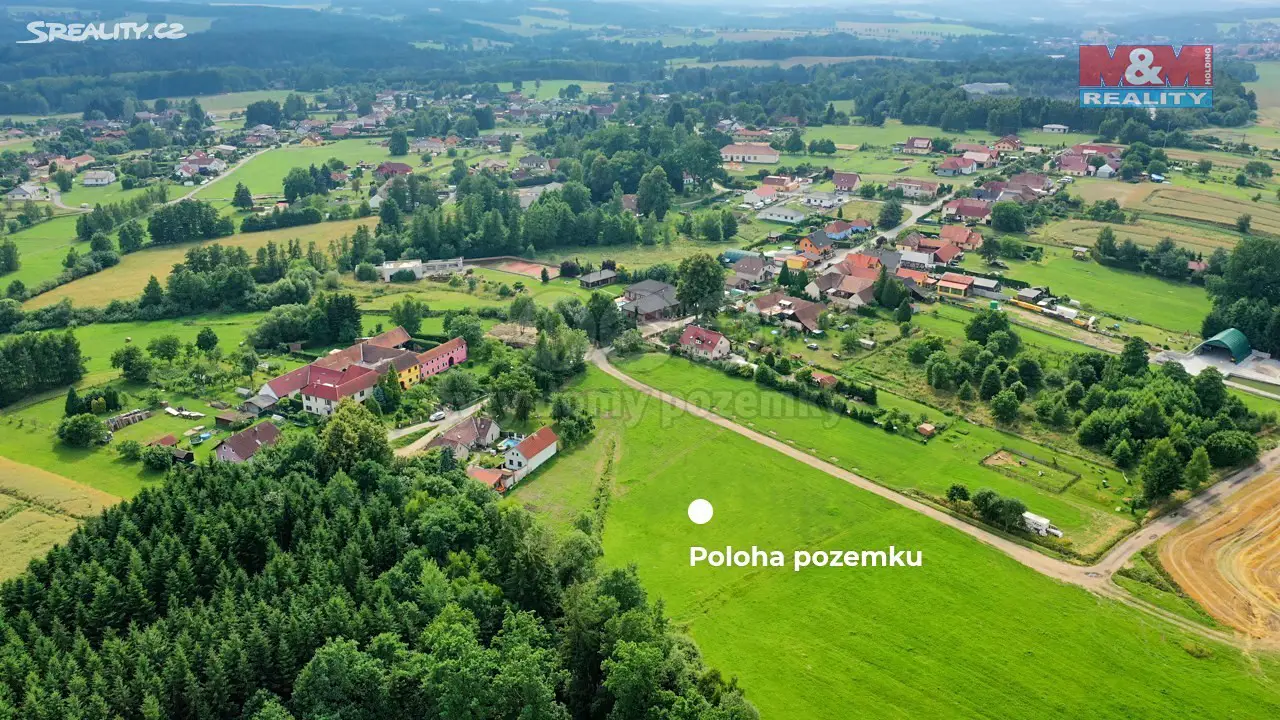 Prodej  stavebního pozemku 1 812 m², Trhové Sviny, okres České Budějovice