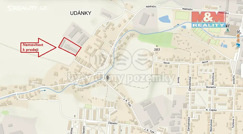 Prodej  pozemku 7 819 m², Moravská Třebová - Udánky, okres Svitavy