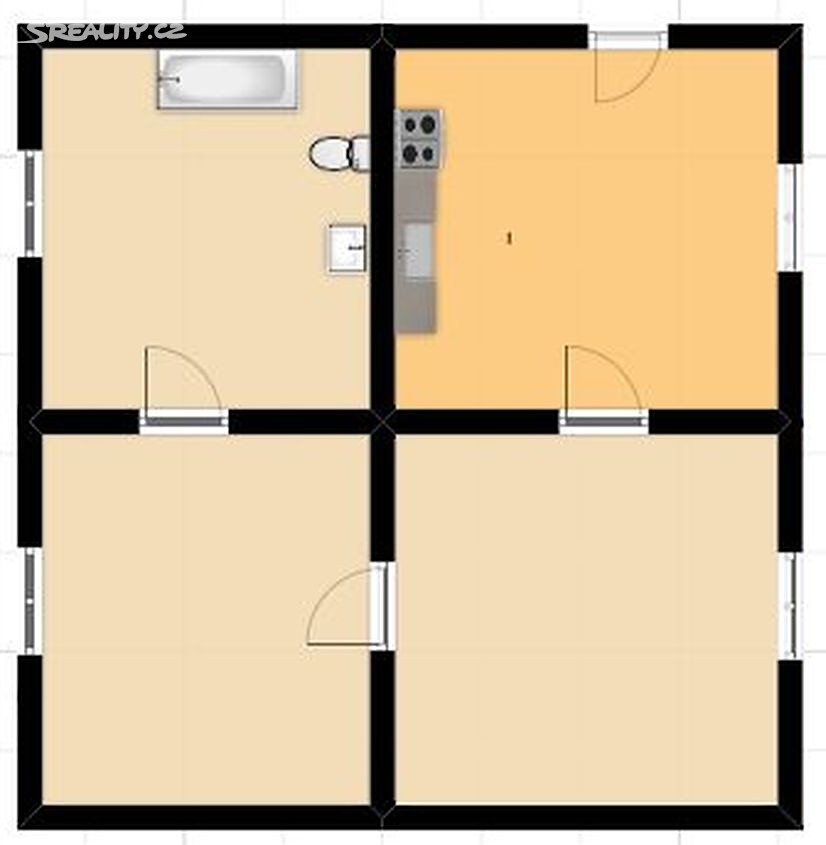 Pronájem bytu 2+1 47 m², Zádušní, Kladno