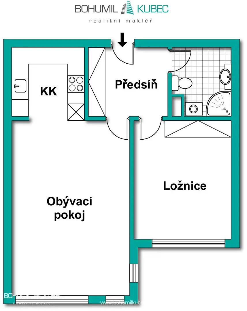 Prodej bytu 2+kk 55 m², Fibichova, Tábor - Čekanice