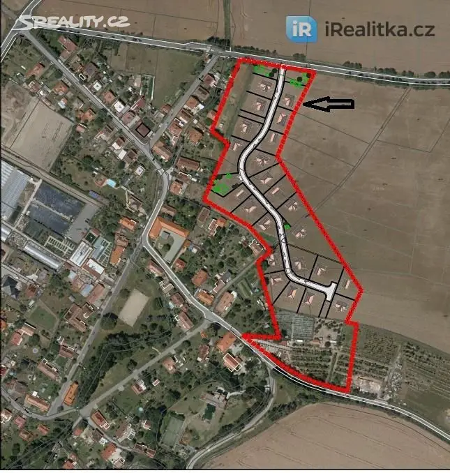 Prodej  stavebního pozemku 950 m², Dubany, okres Pardubice