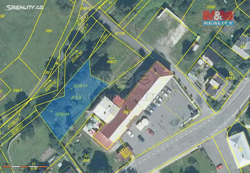 Prodej  pozemku 1 155 m², Černá Voda, okres Jeseník
