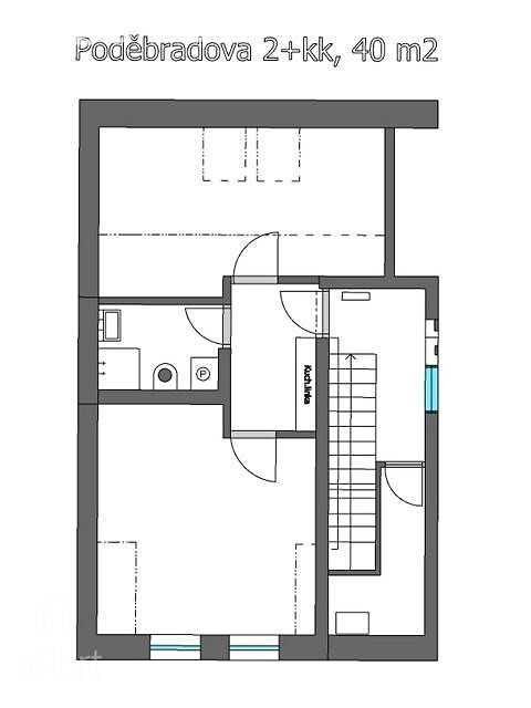 Pronájem bytu 2+kk 40 m², Poděbradova, Brno - Královo Pole