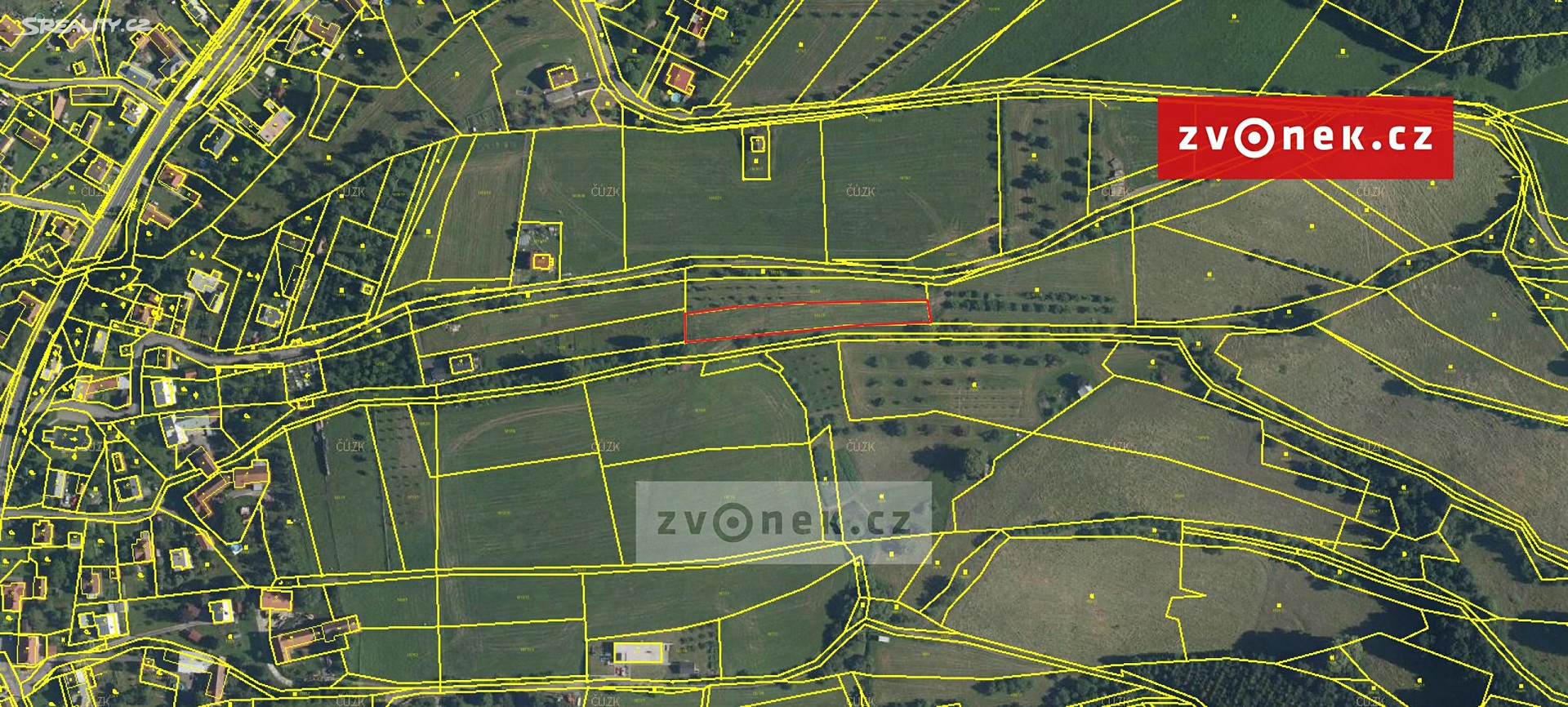 Prodej  stavebního pozemku 1 888 m², Jasenná, okres Zlín