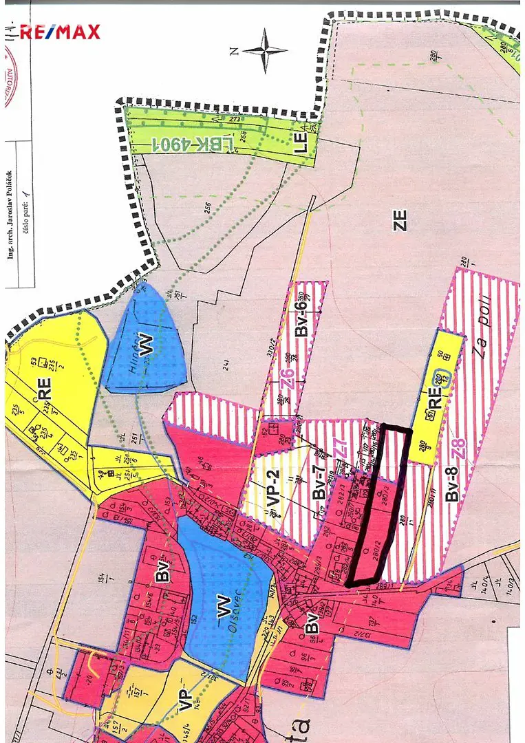 Prodej  stavebního pozemku 1 144 m², Přehořov, okres Tábor
