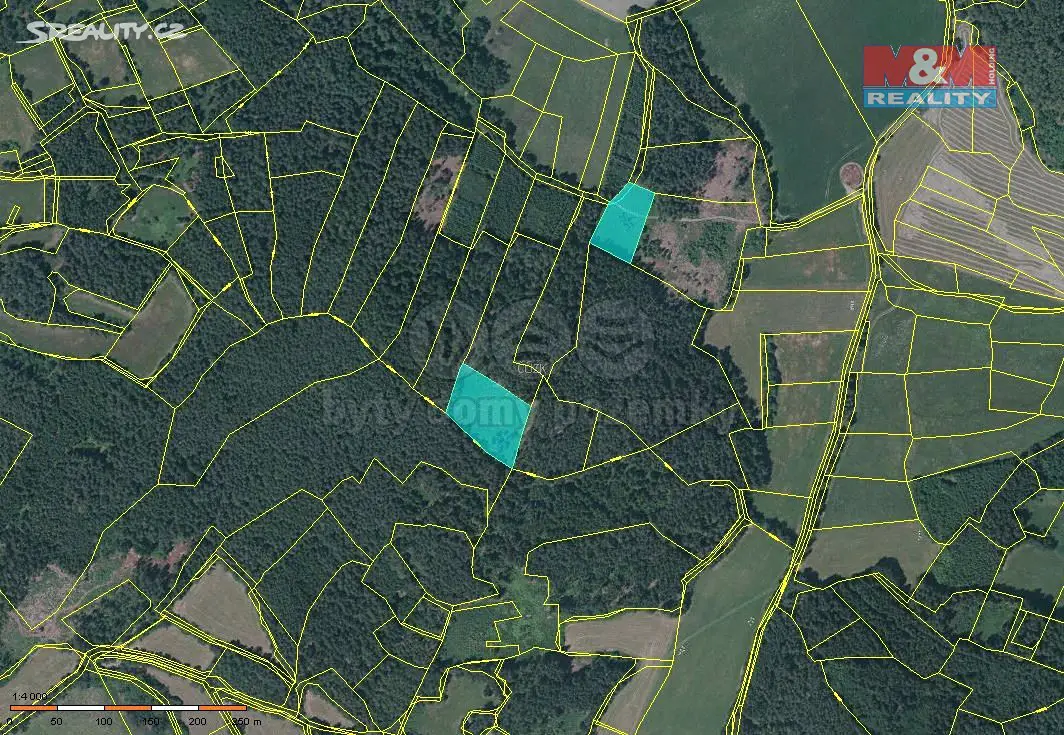 Prodej  lesa 11 373 m², Čestice - Krušlov, okres Strakonice