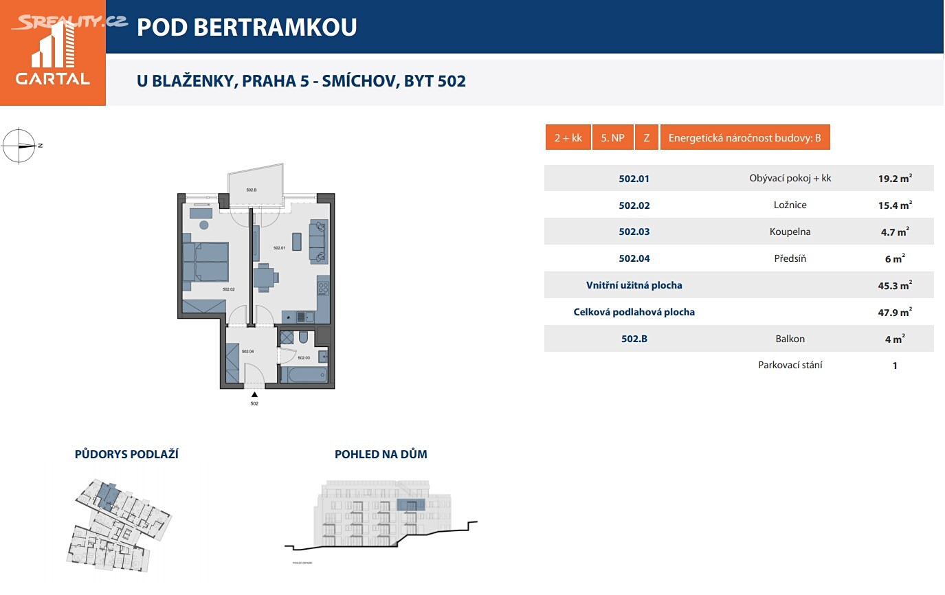 Prodej bytu 2+kk 52 m², Praha 5 - Smíchov