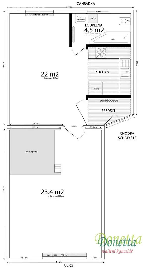 Pronájem bytu 2+kk 50 m², Klumparova, Hradec Králové