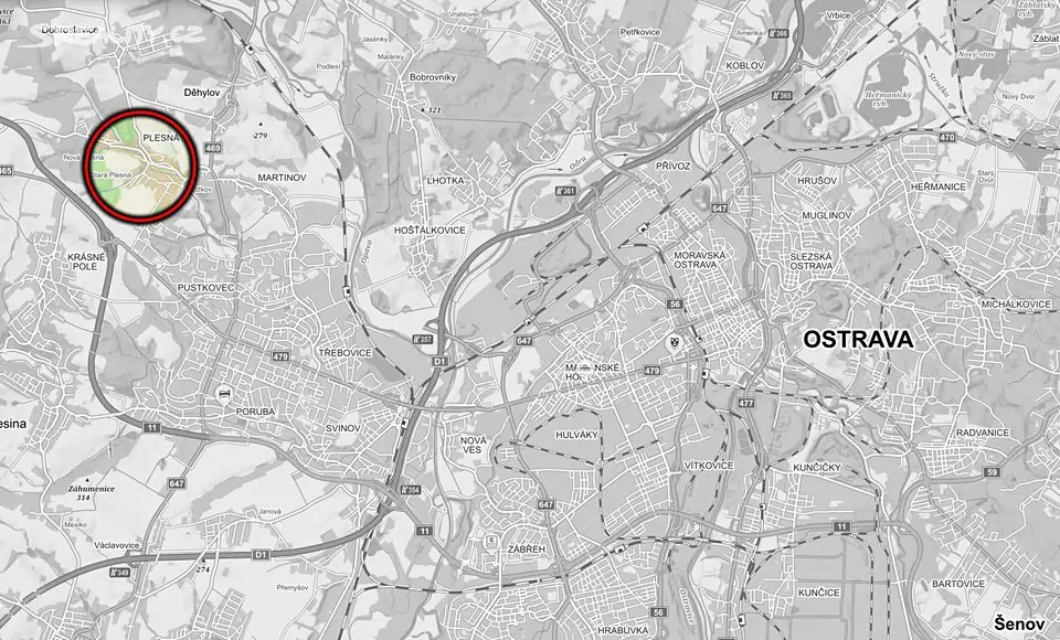 Prodej  pole 7 678 m², Ostrava - Plesná, okres Ostrava-město