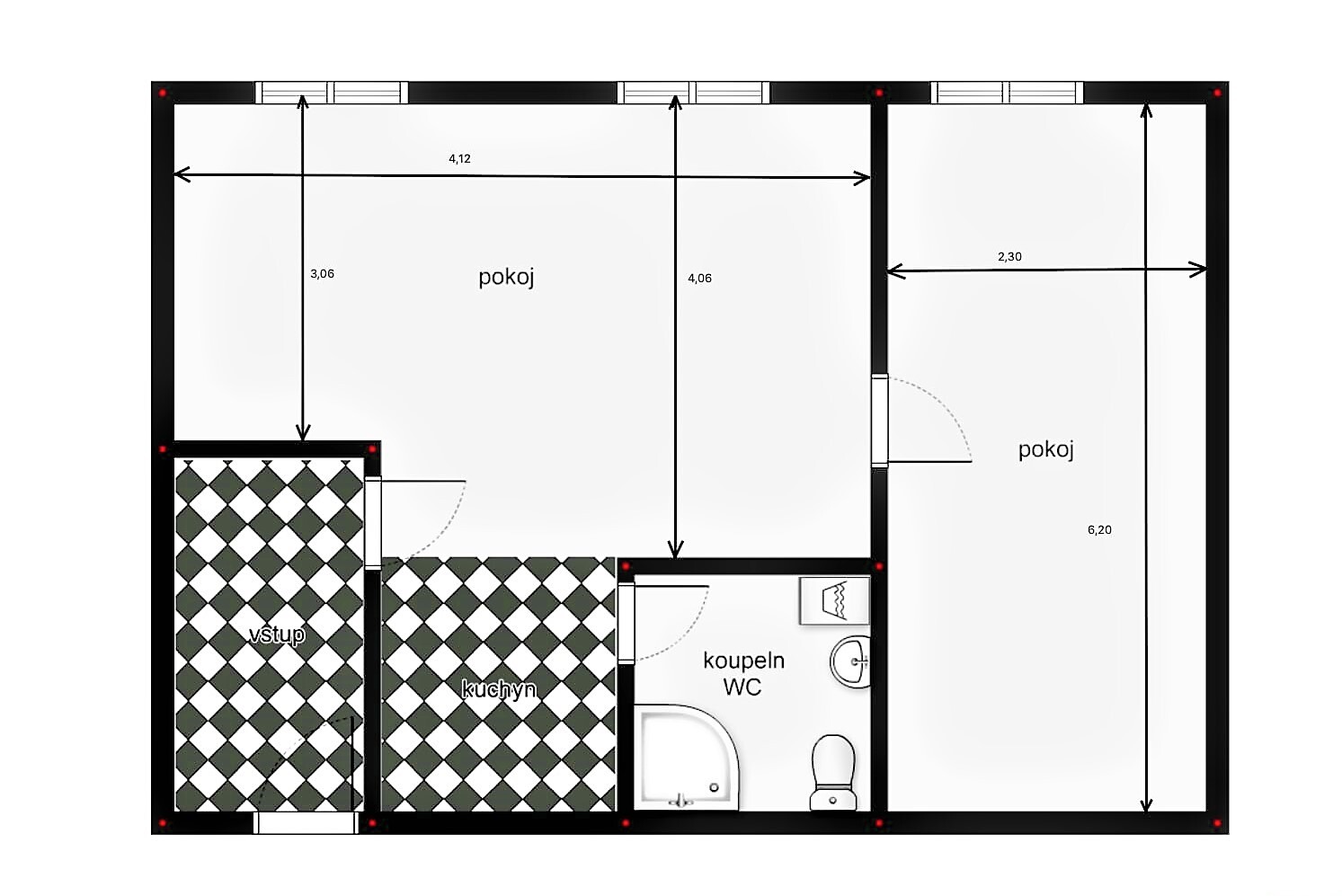 Prodej bytu 2+kk 51 m², Palackého třída, Chrudim - Chrudim IV