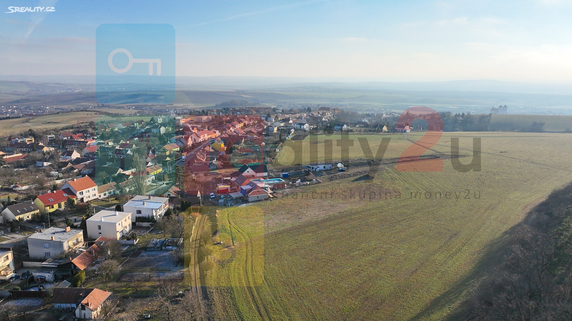 Prodej  stavebního pozemku 2 714 m², Pozořice, okres Brno-venkov