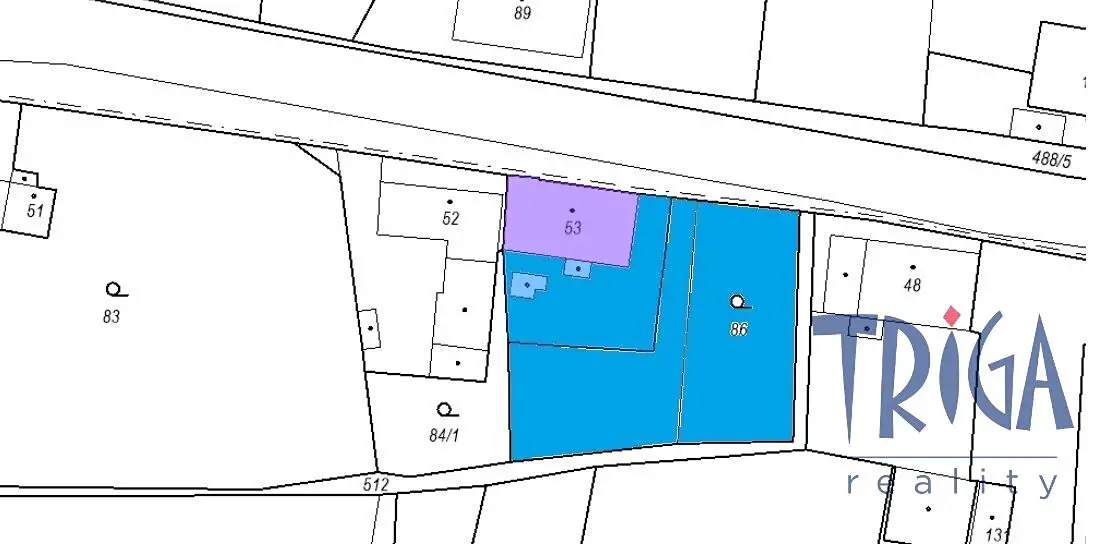 Prodej  stavebního pozemku 1 082 m², Velký Třebešov, okres Náchod