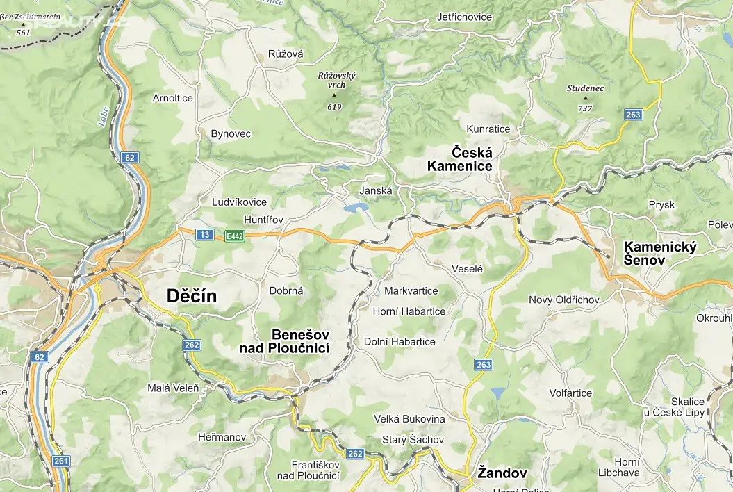 Prodej  zahrady 17 989 m², Děčín, okres Děčín