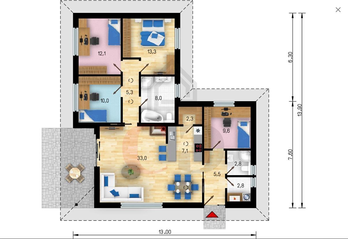 Prodej  rodinného domu 111 m², pozemek 600 m², Újezd u Svatého Kříže, okres Rokycany