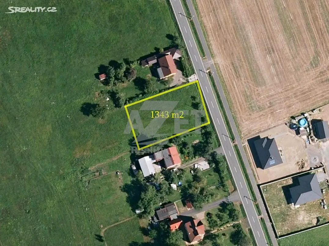 Prodej  stavebního pozemku 1 343 m², Sedliště, okres Frýdek-Místek