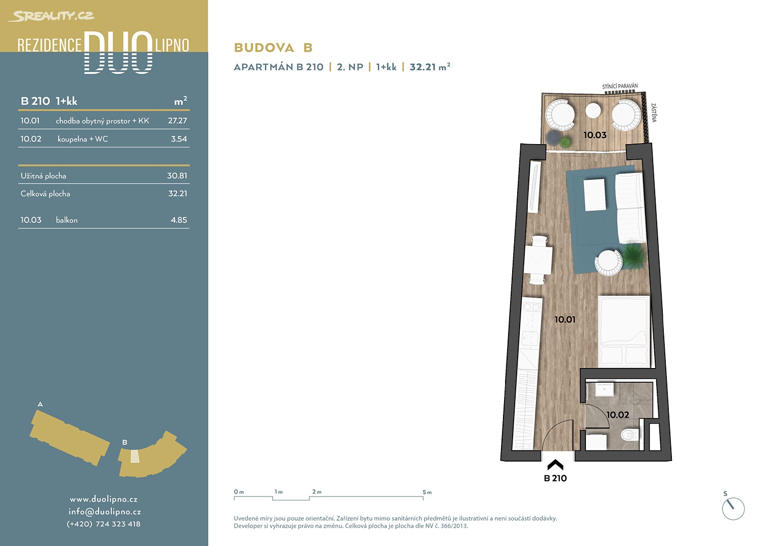 Prodej bytu 1+kk 31 m², Frymburk, okres Český Krumlov