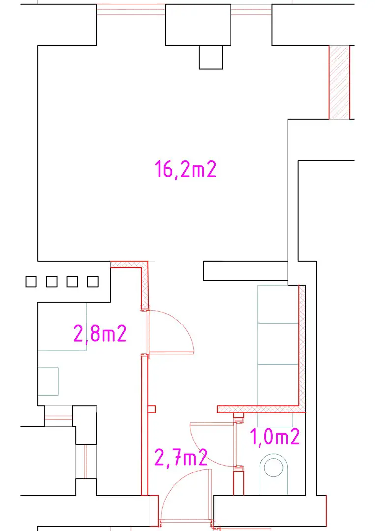 Pronájem bytu 1+kk 23 m², Klíčova, Brno - Černovice